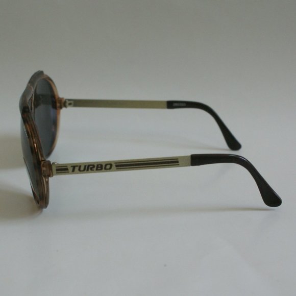 NWT TruVintage 90's "Turbo" logo combo sports Aviator sunglasses w/Zebra pattern - Picture 3 of 5